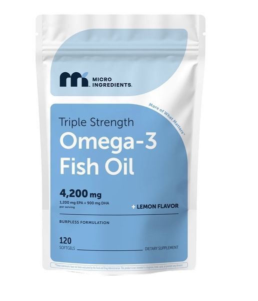 Microingredients Triple Strength Omega 3 Fish Oil Supplements 4200mg, Омега 3 Риб'ячий жир 240 капс MI-009 фото