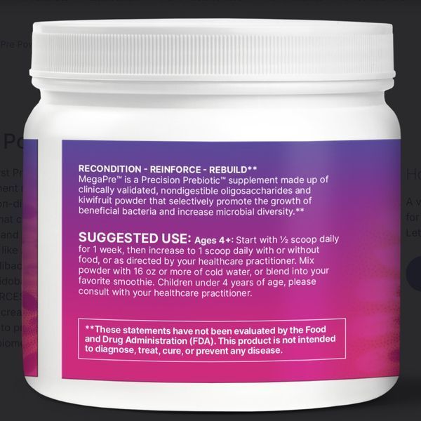 Microbiome Labs MegaPre Powder precision prebiotic / MegaPreBiotic / Мега Пребіотик 150 грам ML-003 фото