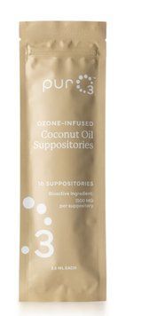 PurO3 Ozonated Coconut+E Oil Suppositories / Супозиторії з озоном + олія кокосу та віт Е 10 шт PO-012 фото