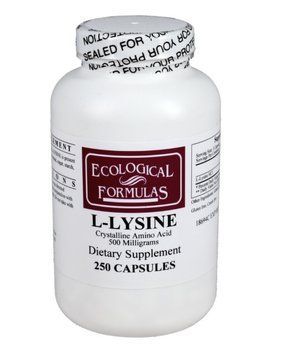 .Ecological formulas L-Lysine 500mg/ Л-лізін підтримка імунітету, колагену, м&rsquo;язів та відновлення організму, 250 капсул EF-029 фото