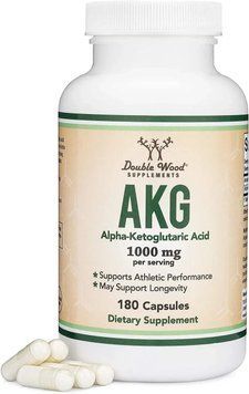 Double wood Alpha-Ketoglutaric Acid / Альфа-кетоглутарова кислота 500 мг 180 капсс DW-026 фото