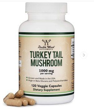 Double Wood Turkey Tail Mushroom/ індичий хвіст Трутовик різнобарвний для підтримки імунітету 120 капс DW-098 фото