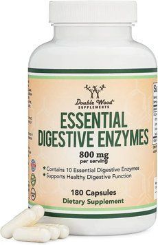 Double wood Essential Digestive Enzymes / Комплекс Травних Ферментів для підтримки травлення ,ефективного засвоєння їжі 180 капс DW-029 фото