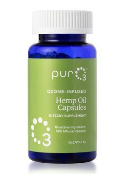 PurO3 Ozonated Hemp Oil Capsules / Озонована конопляна олія для здоров'я кишківника 500 мг 90 капсул PO-013 фото