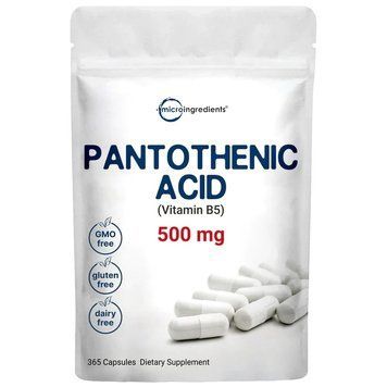 Microingredients Pantothenic Acid Vitamin B5, 365 Capsules, кислота пантотенова Б5 , 365 капсул 1692110590 фото