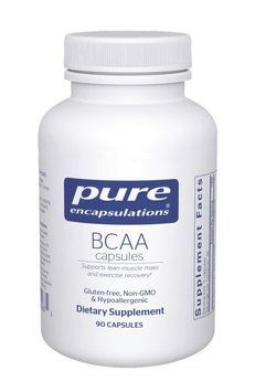 Pure encapsulations BCAA Capsules Branched-Chain Amino Acids / Лейцин Ізолейцин Валін амінокислоти з розгалуженим ланцюгом 90 кап PE-083 фото