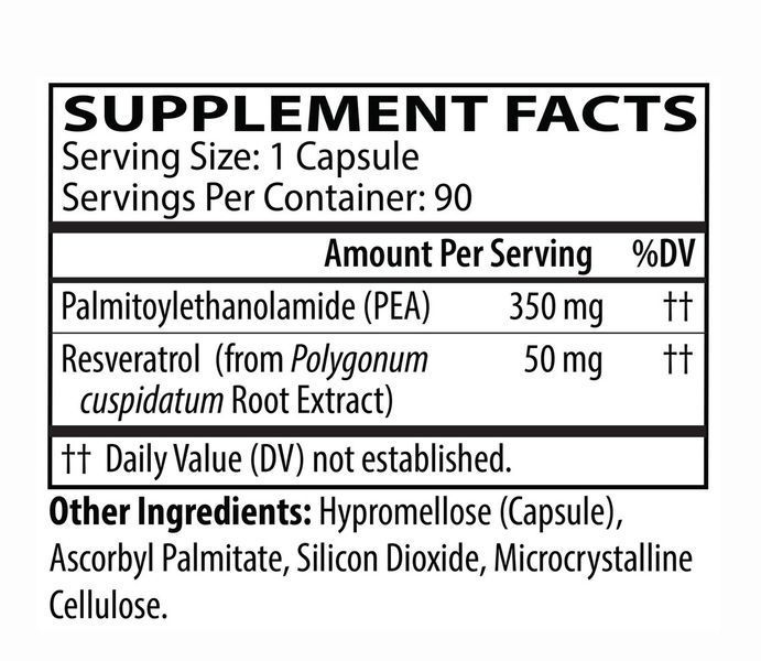 Neurobiologix Soothe Support PRO with Pea / PEA sooth support /Пальмітоілетаноламід ПЕА 90 капсул NB-014 фото