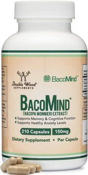 Double Wood Bacomind Bacopa Extract- BacoMind Бакопа Моньєрі для підтримки пам&rsquo;яті, концентрації та когнітивної функції 210 капс DW-033 фото