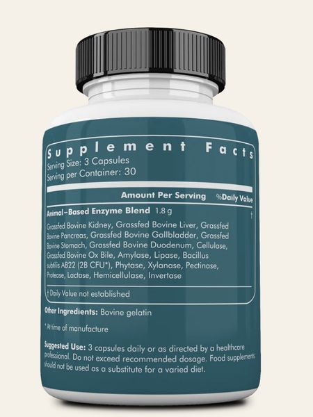 Ancestral Supplements Digestive Enzymes / Травні ферменти ( Пептидна форма ) 90 капсул AS-033 фото