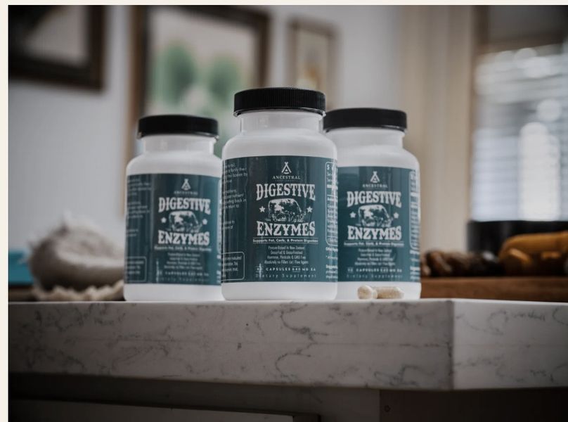 Ancestral Supplements Digestive Enzymes / Травні ферменти ( Пептидна форма ) 90 капсул AS-033 фото