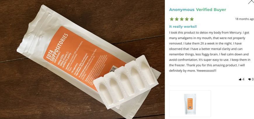 PurO3 EDTA Suppositories with Vitamin C / Супозиторії EDTA з вітаміном C 30 штук PO-017 фото