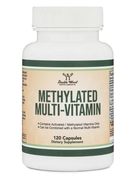 Double wood Methylated M U L T I Vitamin Multivitamin /Метильований Мультивітамін нейроактивна формула 120 капсул DW-235 фото
