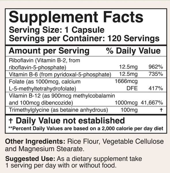Double wood Methylated M U L T I Vitamin Multivitamin /Метильований Мультивітамін нейроактивна формула 120 капсул DW-235 фото