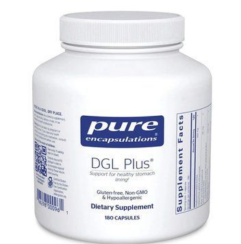 Pure Encapsulations DGL Plus / Дегліциризинова солодка для здоров'я шлунка 180 капсул PE-018 фото