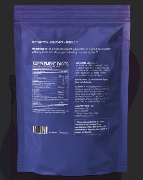 Microbiome labs MegaMucosa BERRY / Мега Мукоза Відновлення слизової , захист та регенерація ШКТ, здоровий мікробіом 30 саше ML-023 фото