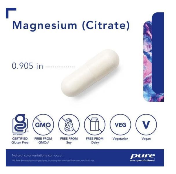 Pure Encapsulations Magnesium Citrate B I O A V A I L A B L E / Магній цитрат 180 капс PE-019 фото
