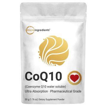 Microingredients Coenzyme Q 10 , COQ10 Powder, 50 Grams, Органічний порошок коензима COQ10, 50 грам 1697916489 фото