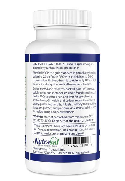 Nutrasal PhosChol PPC Phoschol / Фосхол/ Фосфатидилхолін 900 мг 100 м'яких гелевих капсул PPC-002 фото