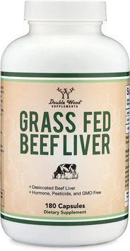 Double Wood Grass Fed Beef Liver / Яловича печінка трав'яного відгодовування 500 мг 180 капсул DW-066 фото