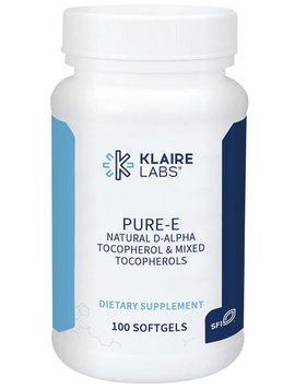 Klaire labs / SFI Health Pure-E Natural D-Alpha & Mixed Tocopherols Пробіотик для підтримки детоксикації 60 капс 06.26 KL-010 фото