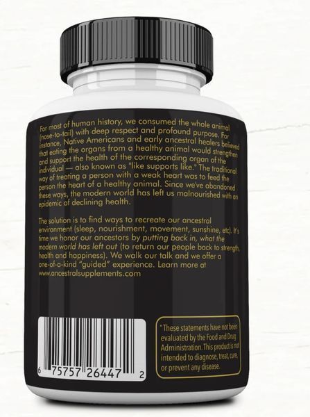 Ancestral Supplements Male Optimization Formula / Оптимізація чоловічого здоров'я 180 капсул, фото 2Ancestral Supplements Male Op AS-031 фото