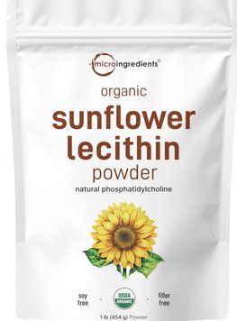 Microingredients Sunflower Lecithin Organic / Лецитин соняшниковий порошок органік 454 гр MI-001 фото