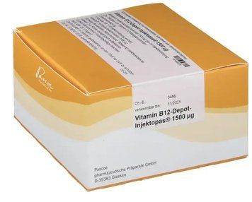 Pascoe Vitamin B12 Depot Injectopas 1500 мг Гідроксикобаламін Б 12, 1500 мг Німеччина 10 ампул Gr-028 фото