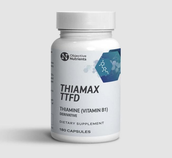 Objective Nutrients Thiamax (Thiamine, V I T A M I N B 1) Derivate /Тіамакс максимально біодоступний вітамін Б1, 60 капсул ON-001 фото