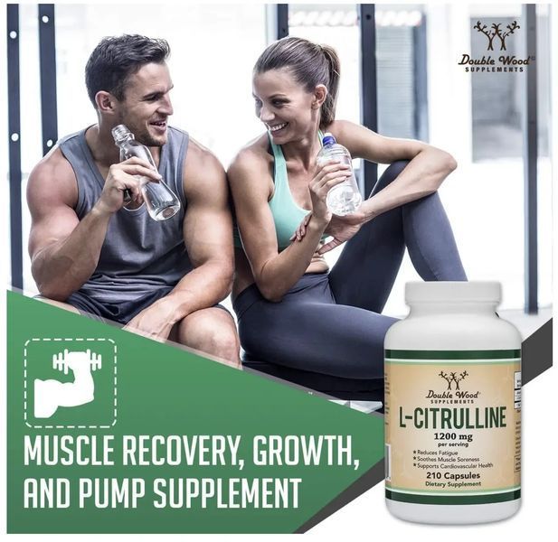 Double Wood L-Citrulline 1200 мг / Л-Цитрулін для енергії, витривалості та спортивної продуктивності 210 капс DW-010 фото