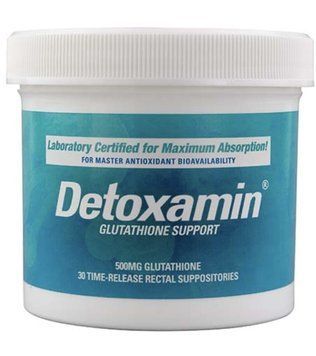 DETOXAMIN GLUTATHIONE ONLY 500 MG | NO EDTA. Детоксамін свічки чистий глутатіон без ЕДТА 30 шт DT-009 фото
