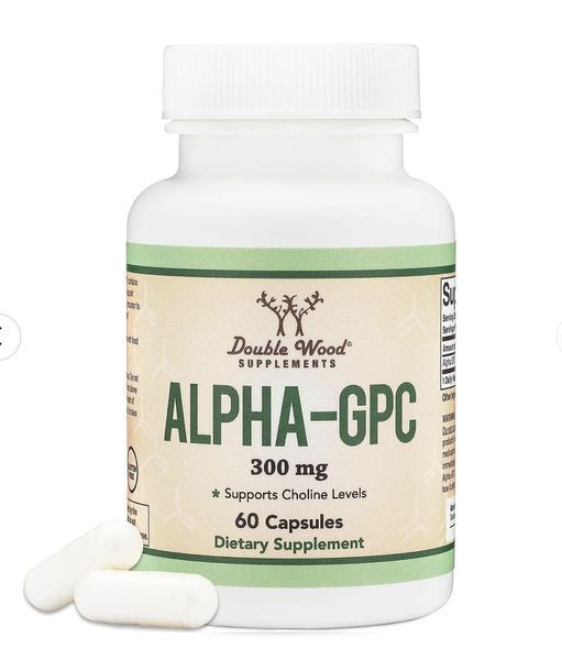 Double Wood Alpha GPC/Альфа GPC для підтримки памʼяті, концентрації та роботи мозку, 60 капсул DW-014 фото