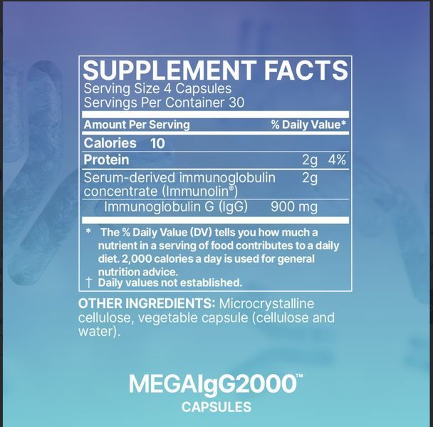 Microbiome Labs Mega IgG 2000 / Mega IgG2000 / Мега IgG 2000 Мега Імуноглобулін 120 капс ML-002 фото