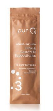 PurO3 Ozonated Olive&Castor Oil Suppositories / Супозиторії з озоном + оливкова та рицинова олія 10 шт. PO-009 фото
