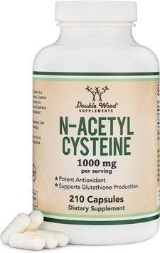 Double Wood N-Acetyl-L-Cysteine NAC / Н-ацетил Л-цистеїн НАК підтримка печінки,антиоксидантний захист,вироблення глутатіону 210 ка DW-060 фото