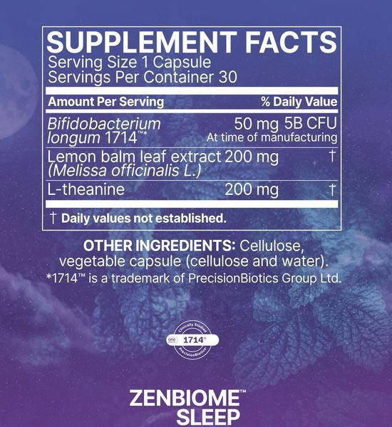 Microbiome Labs ZenBiome Sleep / Психобіотик 1714 підтримка сну 30 капсул ML-009 фото