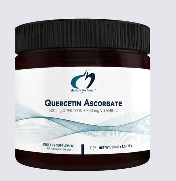 Designs for Health Quercetin Ascorbate / Кверцетин + вітамін С підтримка при алергії порошок 100 г DH-051 фото