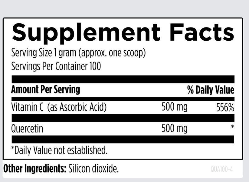 Designs for Health Quercetin Ascorbate / Кверцетин + вітамін С підтримка при алергії порошок 100 г DH-051 фото